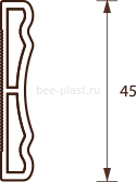 Планка рельефная 45